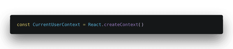 Using React.createContext() to create the new context