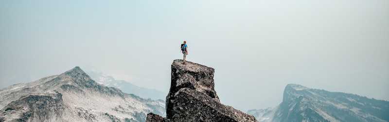 man on mountain